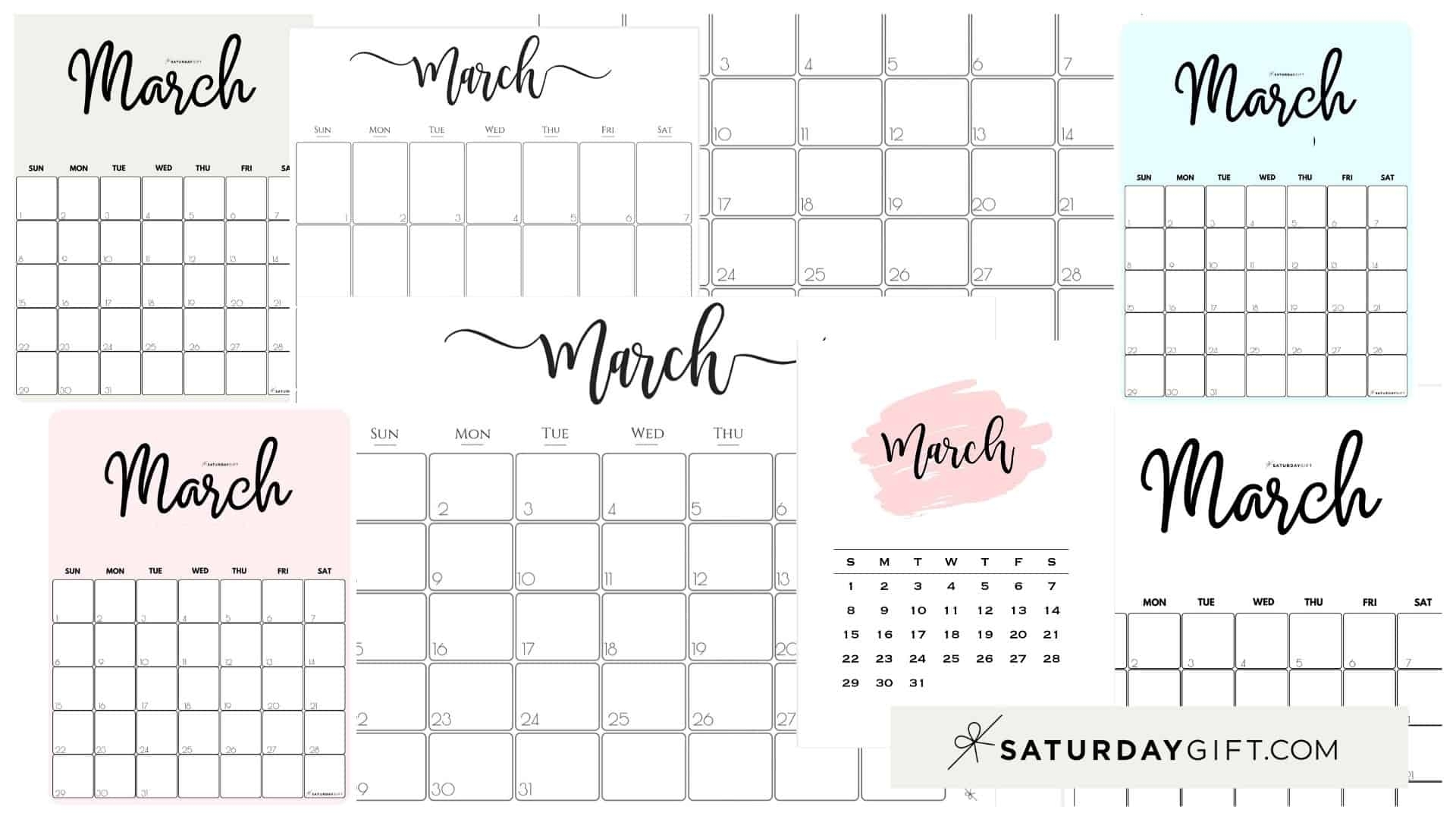 Get Cute Printable Calendar 2021 Monthly Free