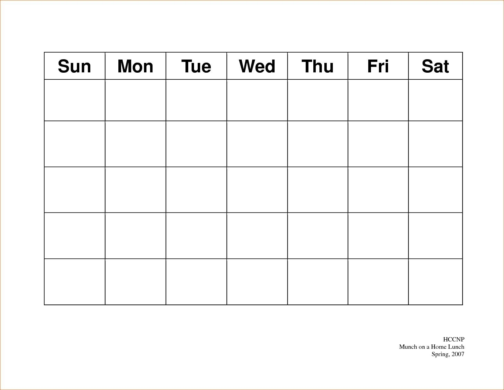Get Days Of The Week Template Schedule