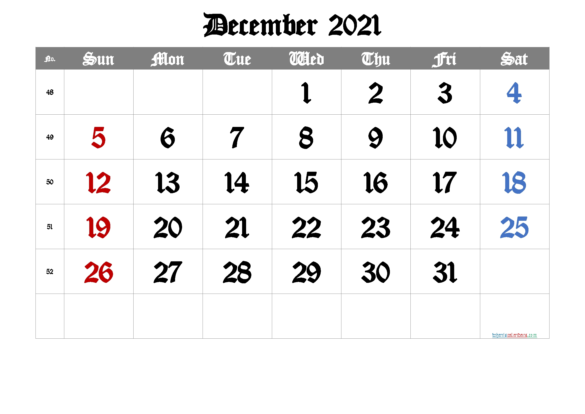 Get December 2021 Layout