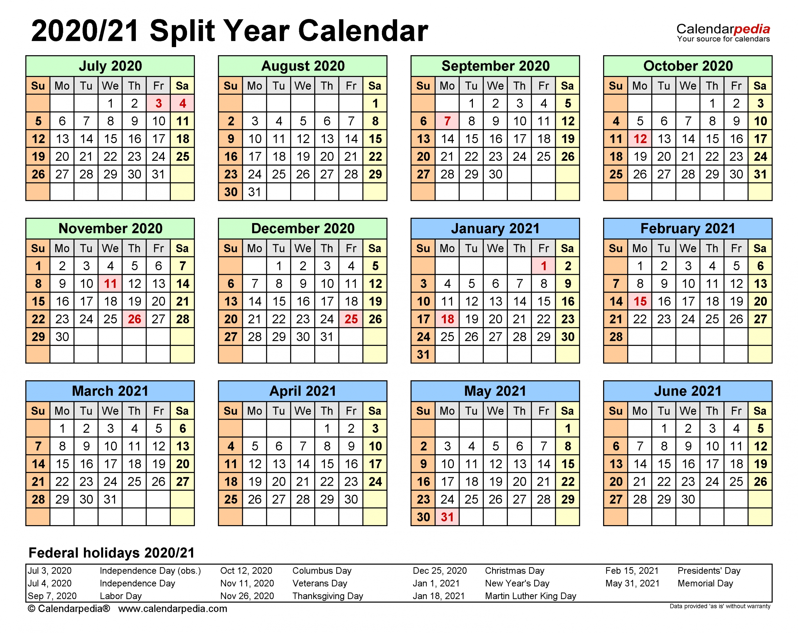 Get Excel Calendar October 2021 Through December 2021