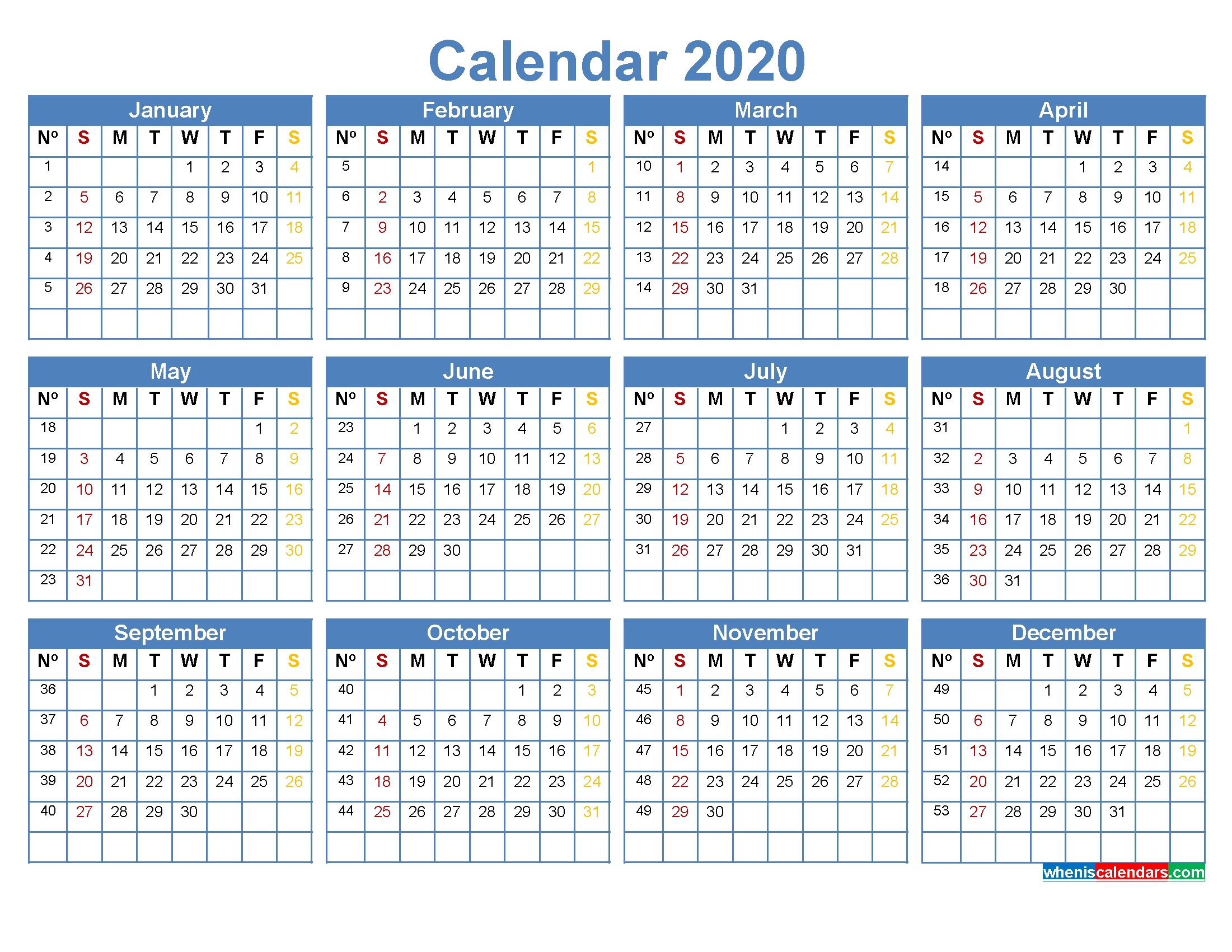 Get Excel Calendar With Week Numbers
