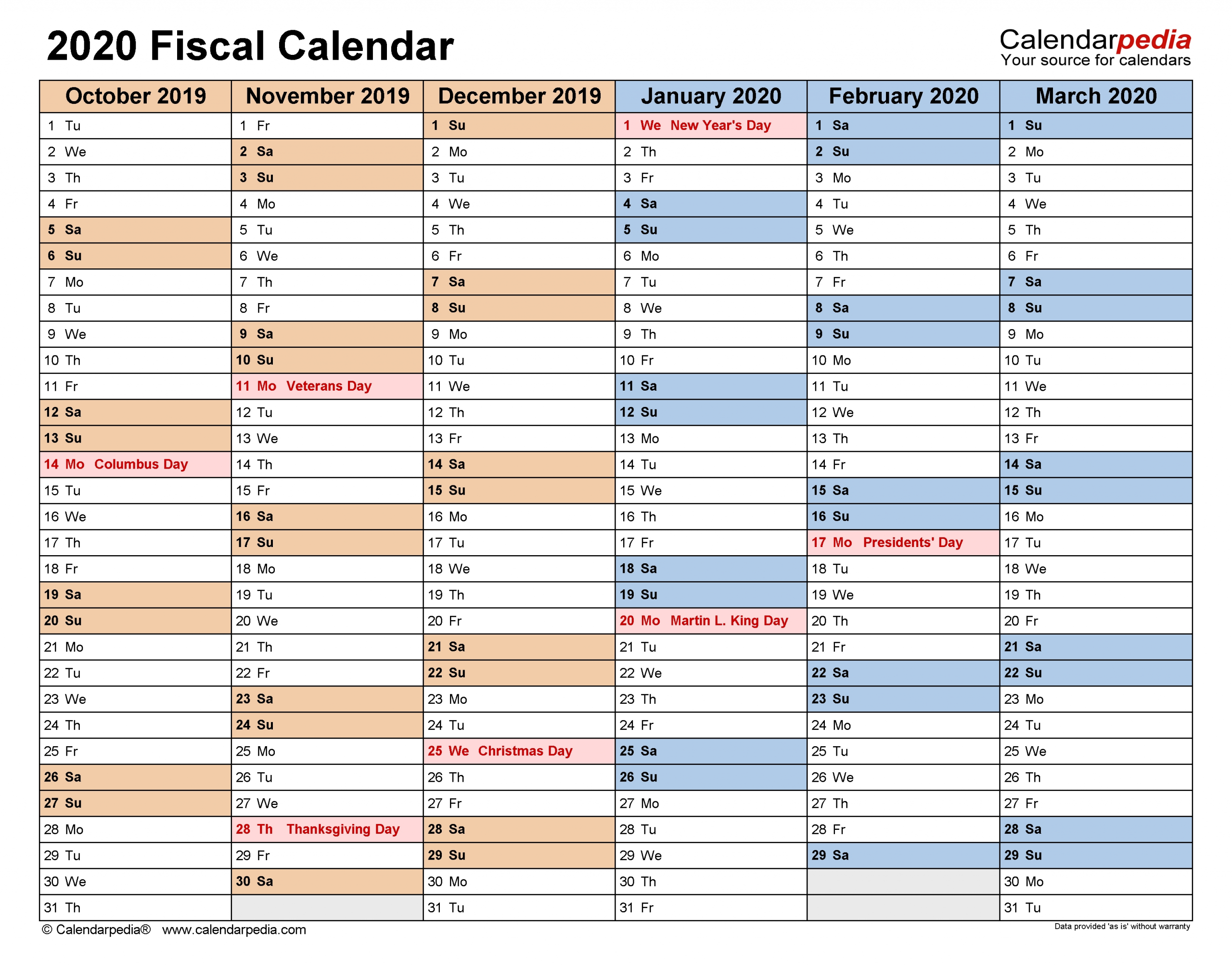 Get Financial Week Calendar