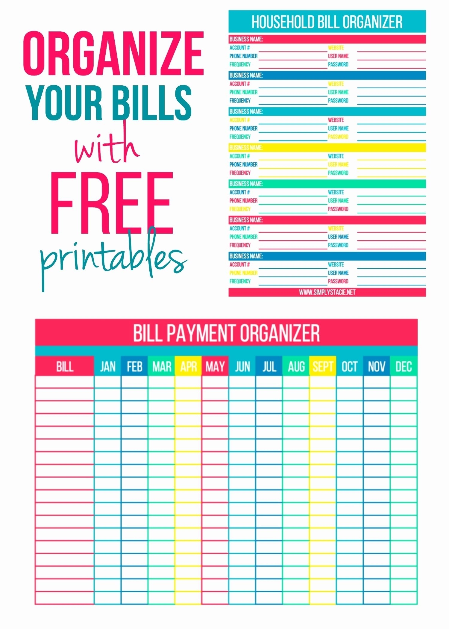Printable Bill Chart