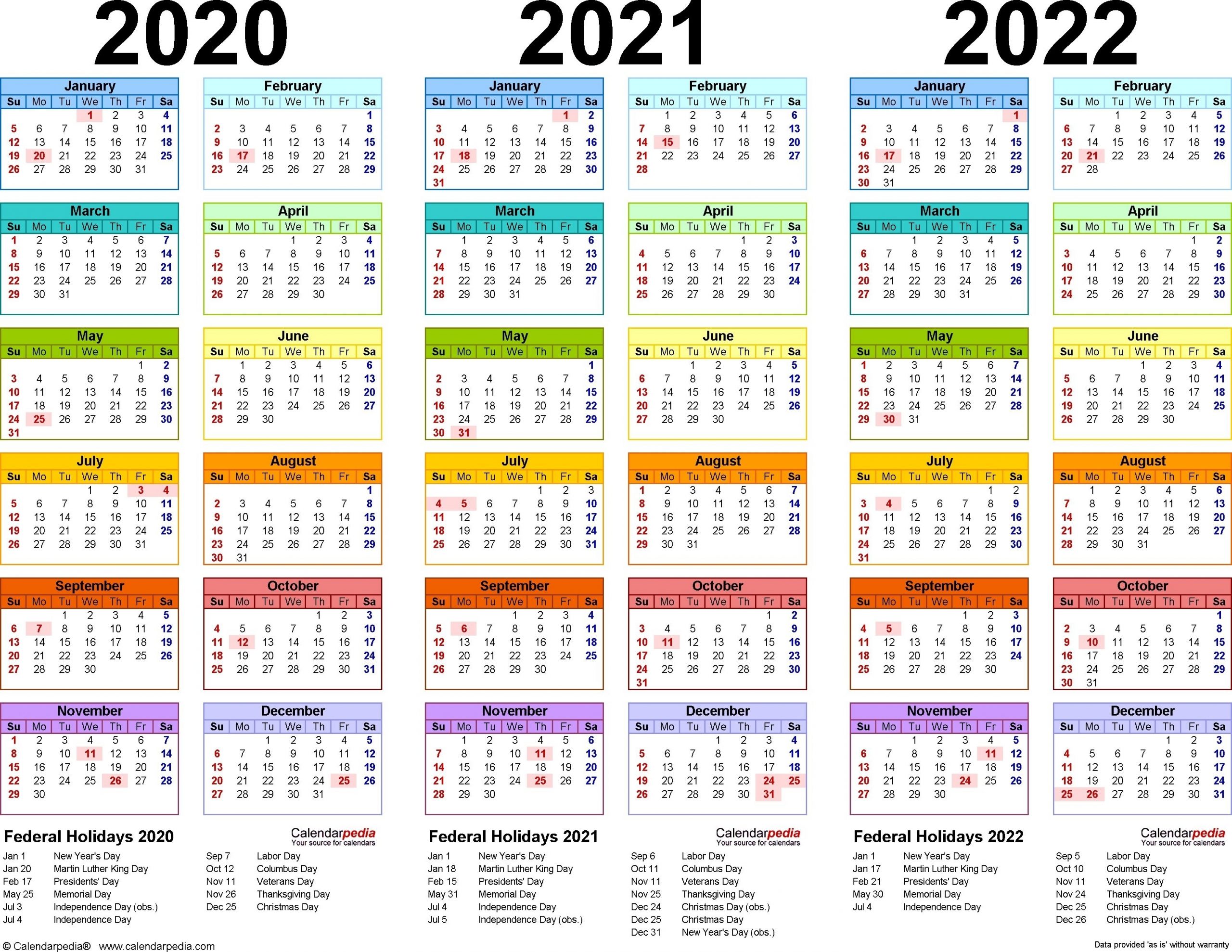 Get Free Printable Calendars 2021 2022