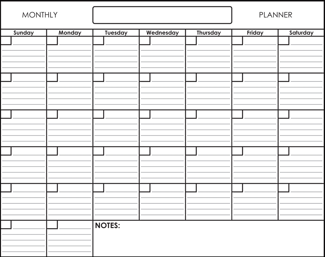  Free Printable Monthly Calendar With Lines Best Calendar Example