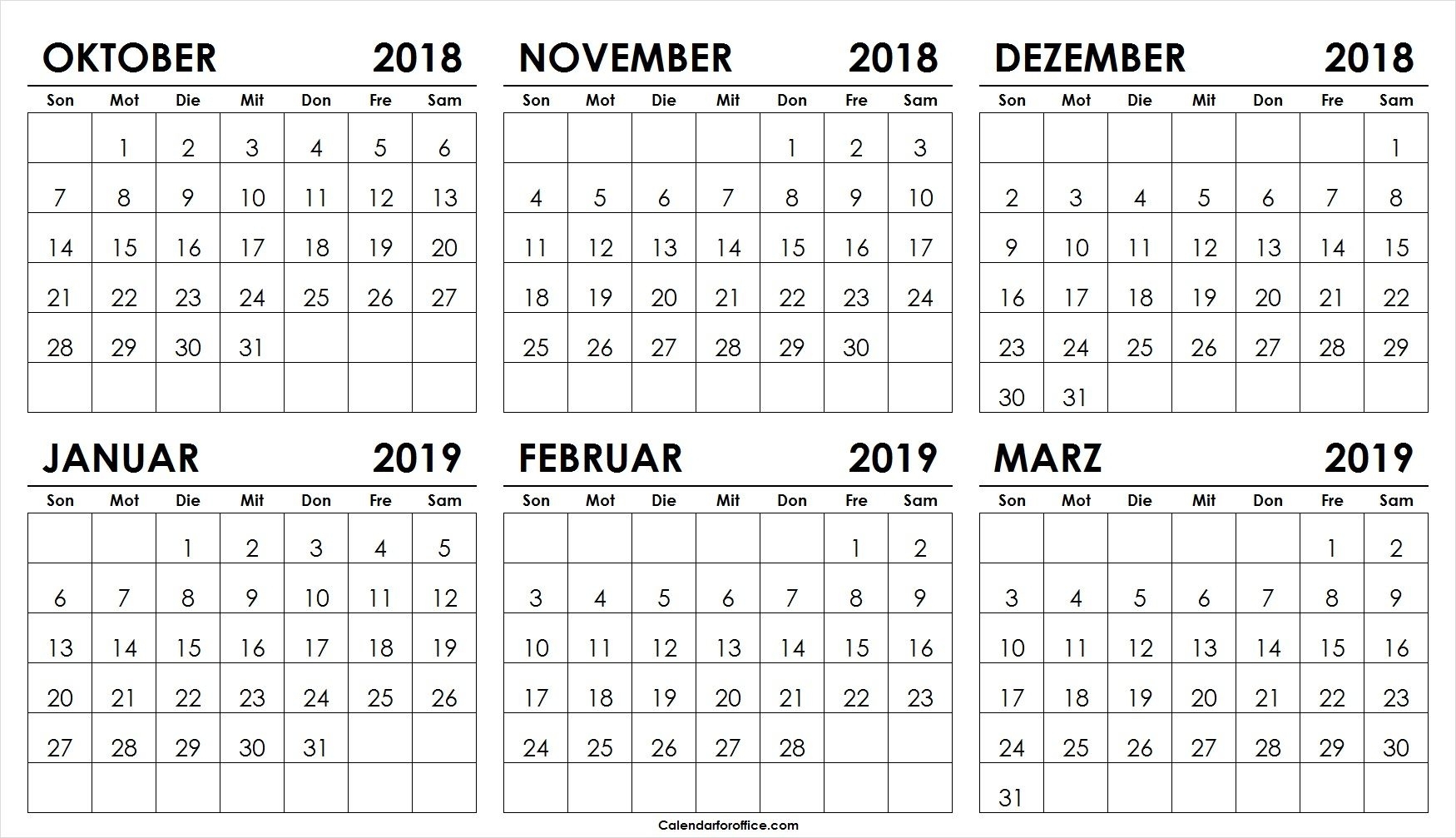 Get Kalender Oktober November December