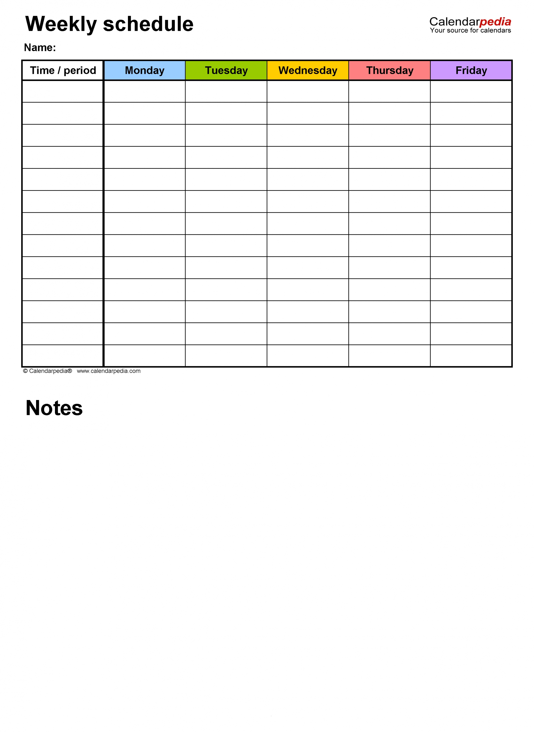 Get Monday To Friday Schedule