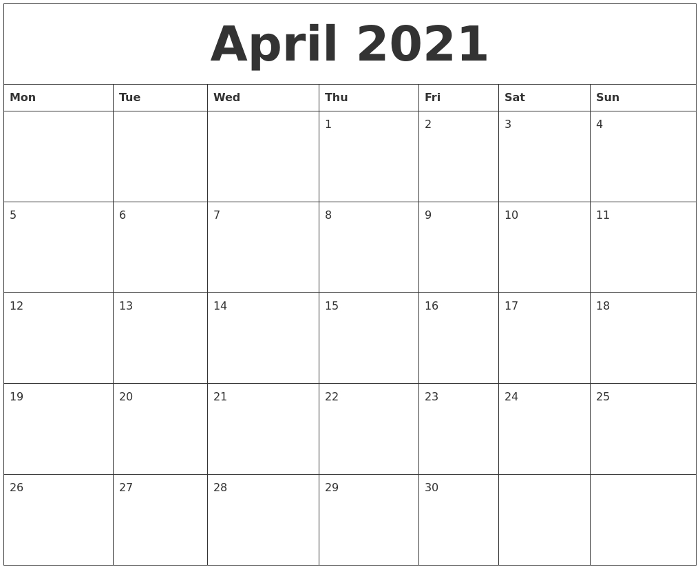 Get Monthly Calendar Printable 8X11