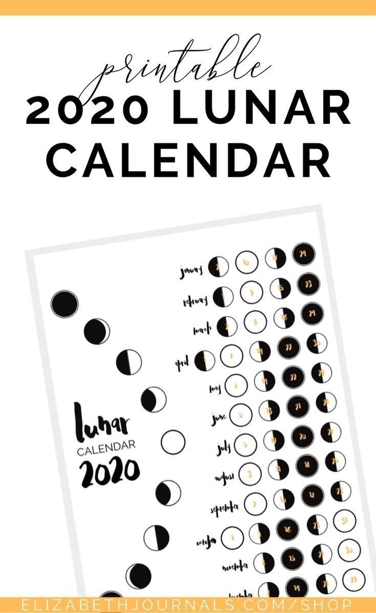 Get Moon Cycle Calendar Print