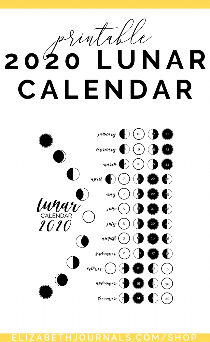 Get Moon Phase Calendar 2021 Printable