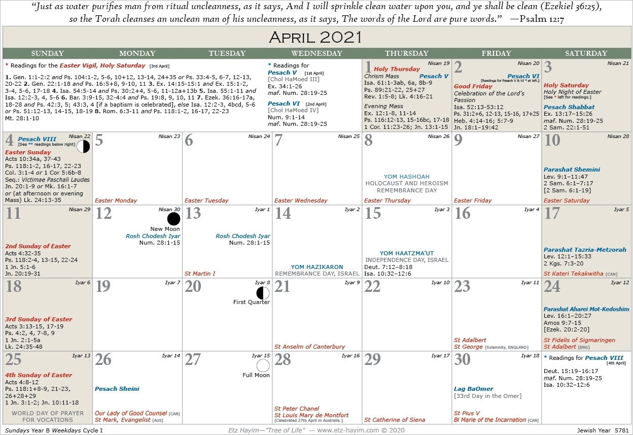 Get Parsha Calendar Hebrew