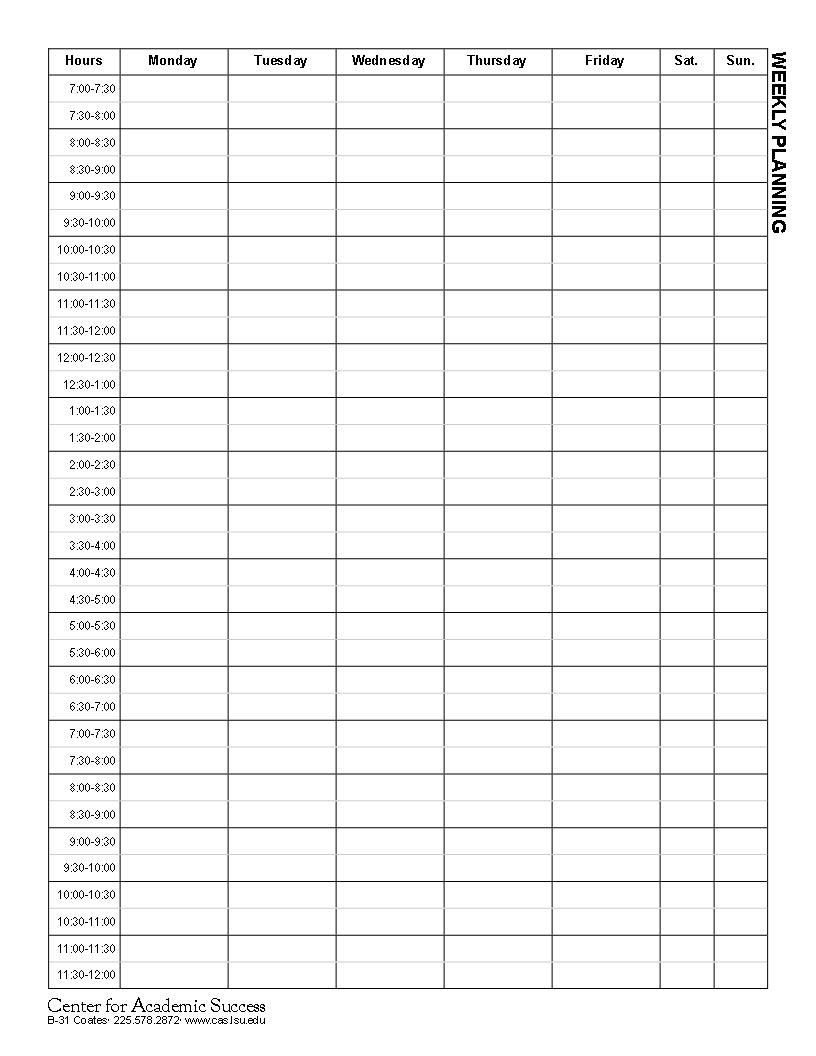 Get Pick Up Schedule Template
