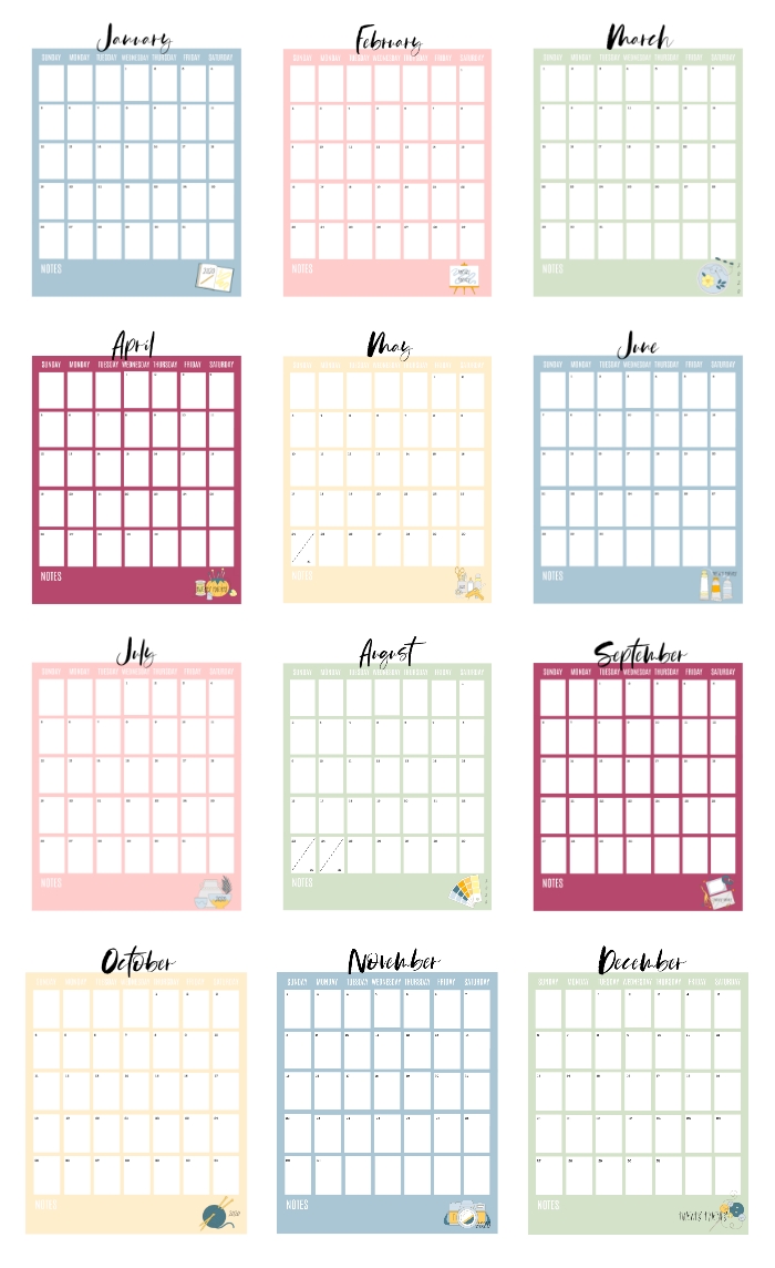 Get Pocket Calendar Printable