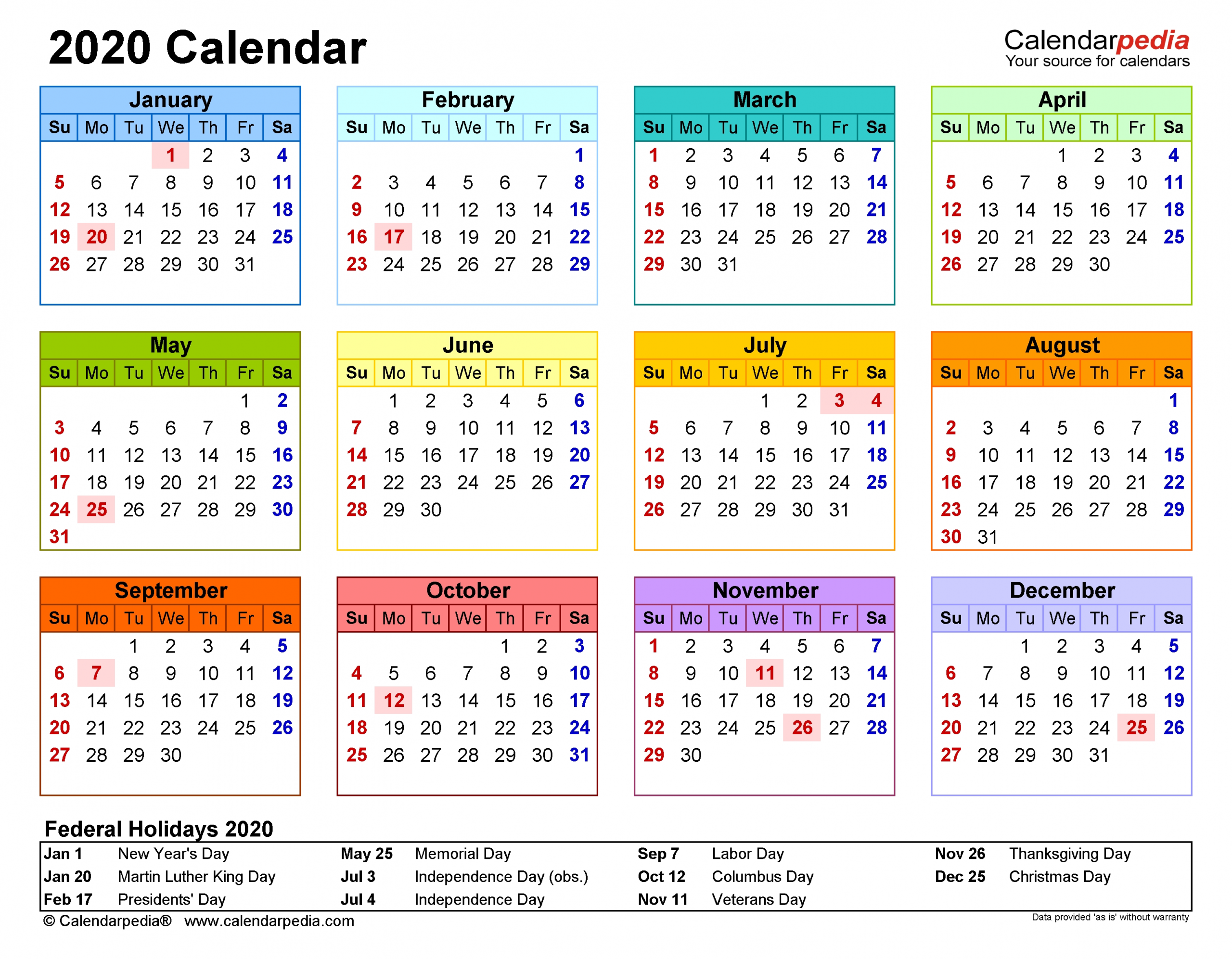 Get Pocket Sized Calendar Excel