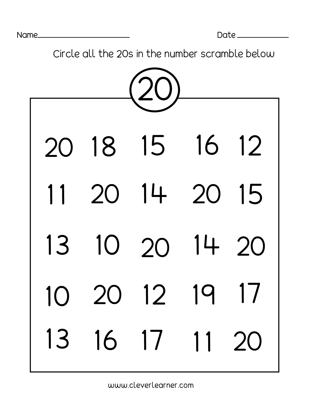 Get Preschool Numbers To Put On A Calendar For August 1-31