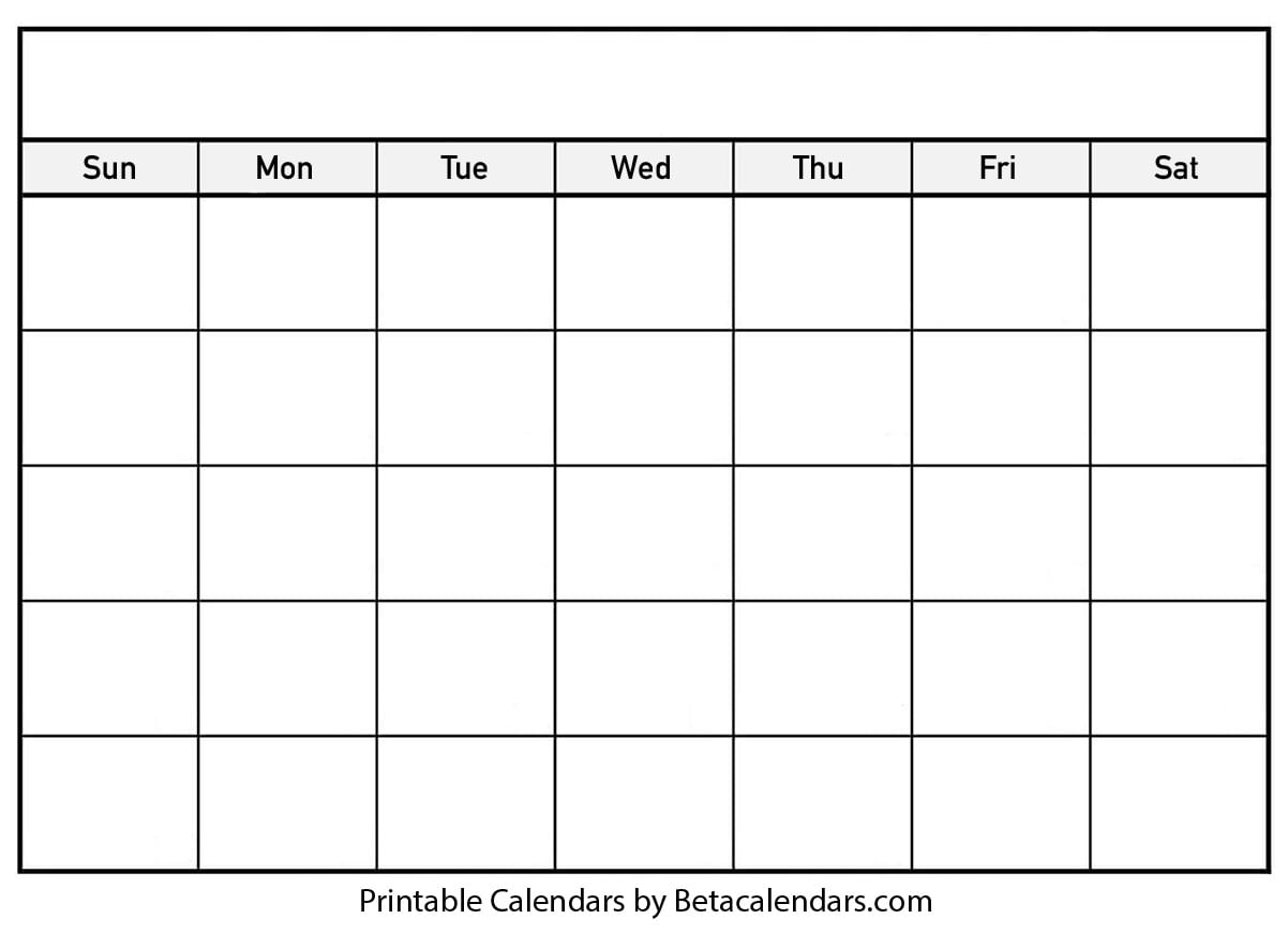 Get Print Blank Calendar