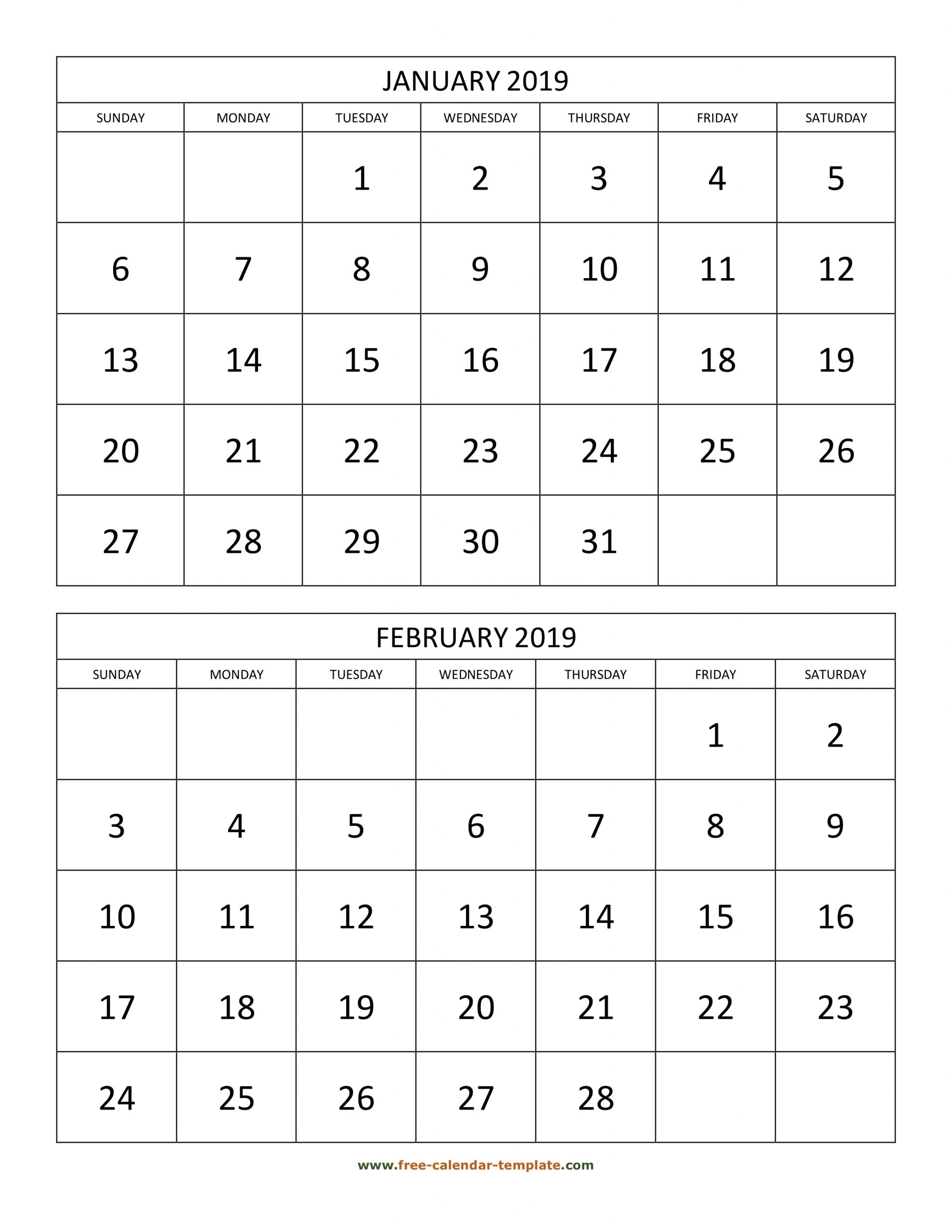 Get Printable 2021 Calendar By Month 2 Months At A View