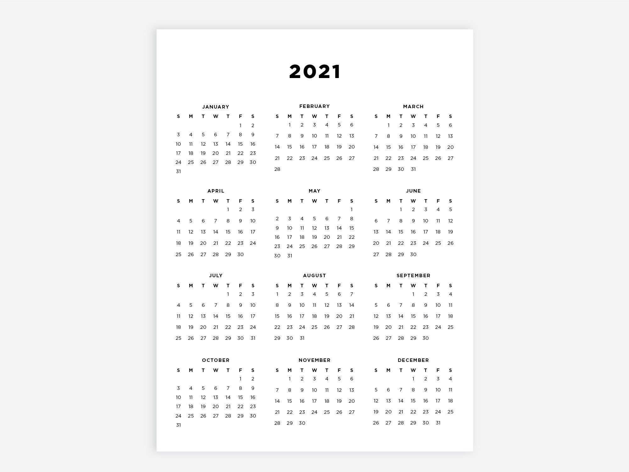 Get Printable 8.5X11 Calendar