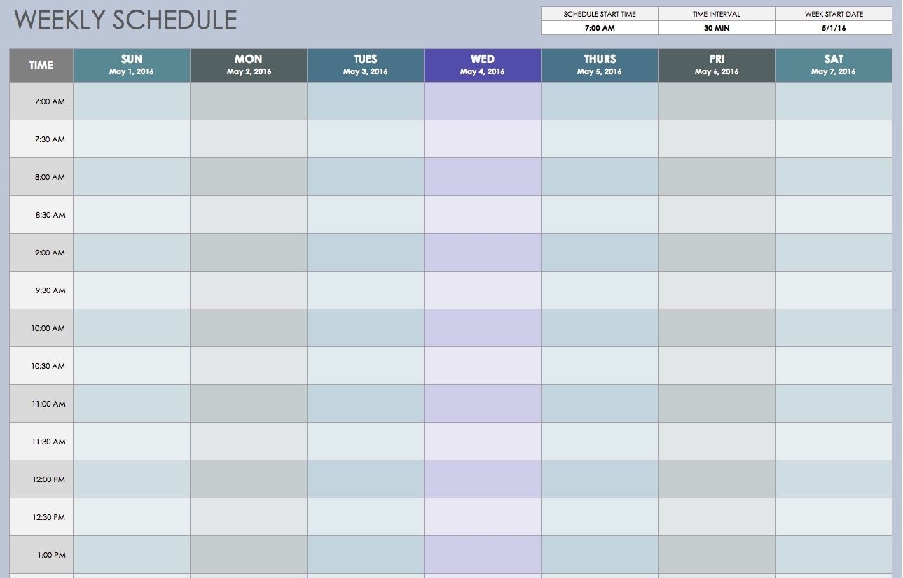 Get Time Slot Schedule Excel