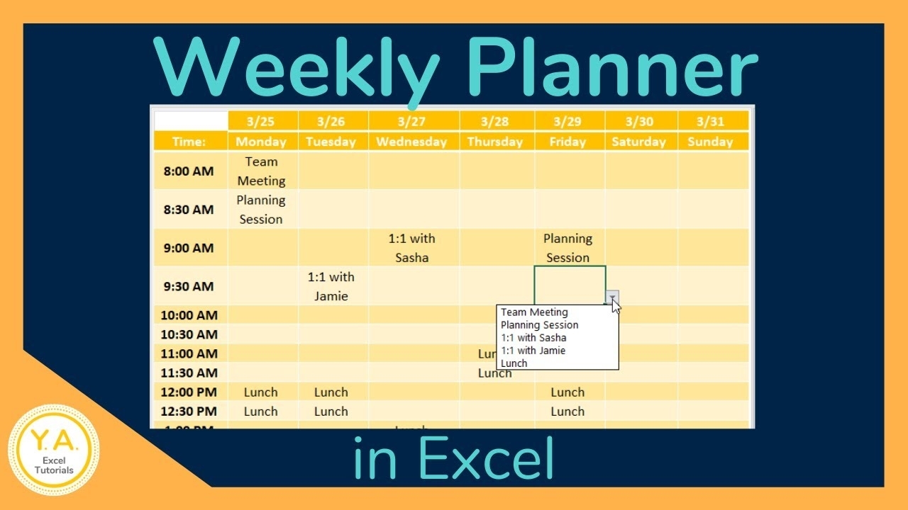 Get Time Slot Template Schedule Excel