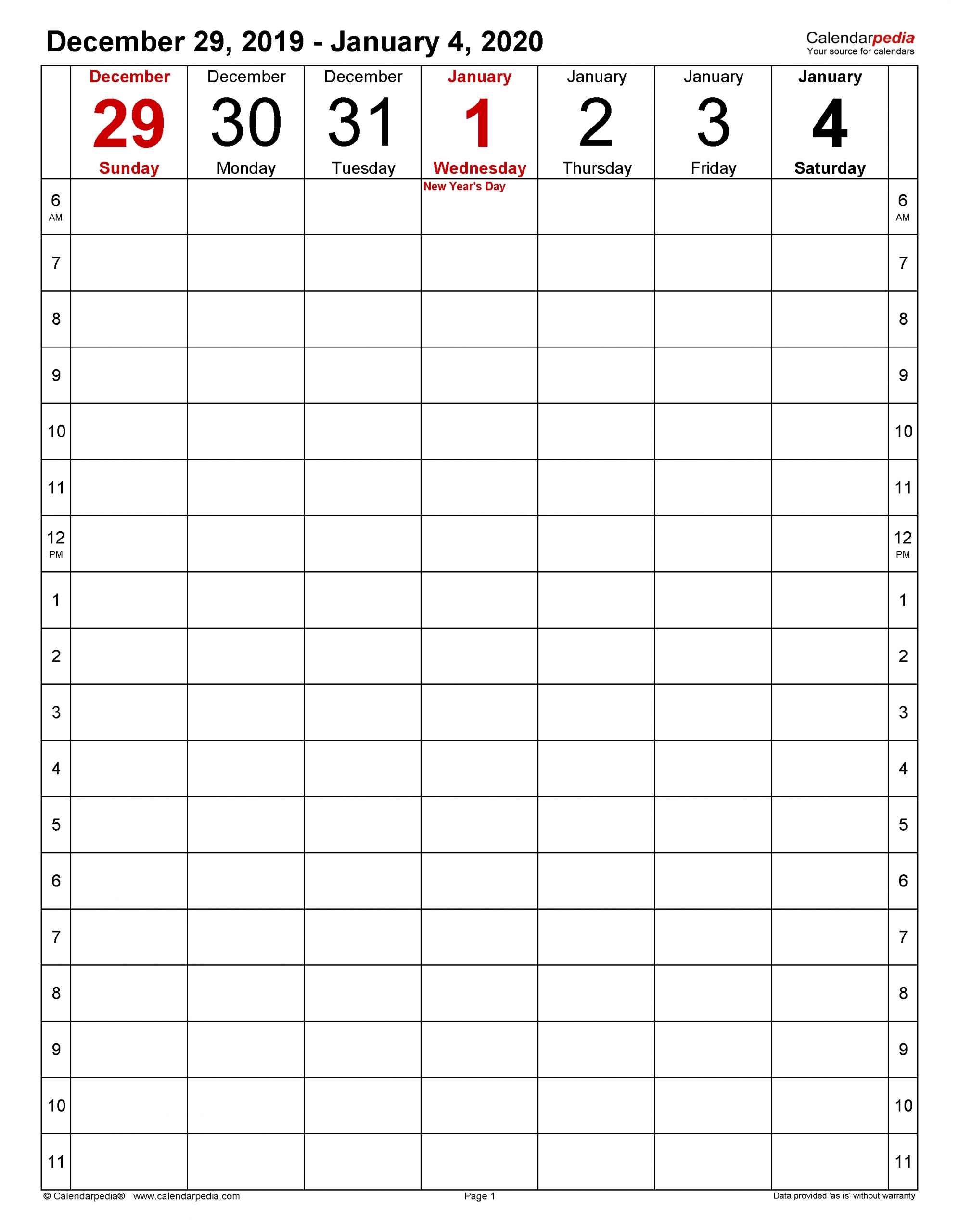 Get Work Week Calendar Printable