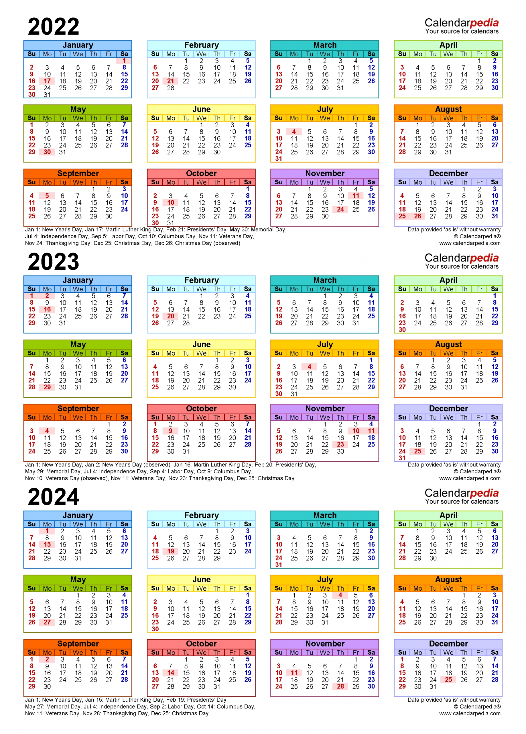 Get Year Overview 2021 Thru 2024