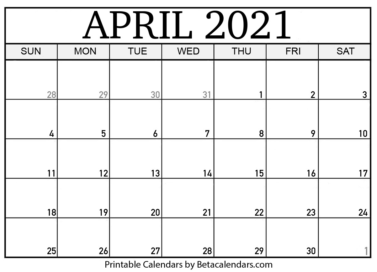 Pick 2021 April And May Calendar