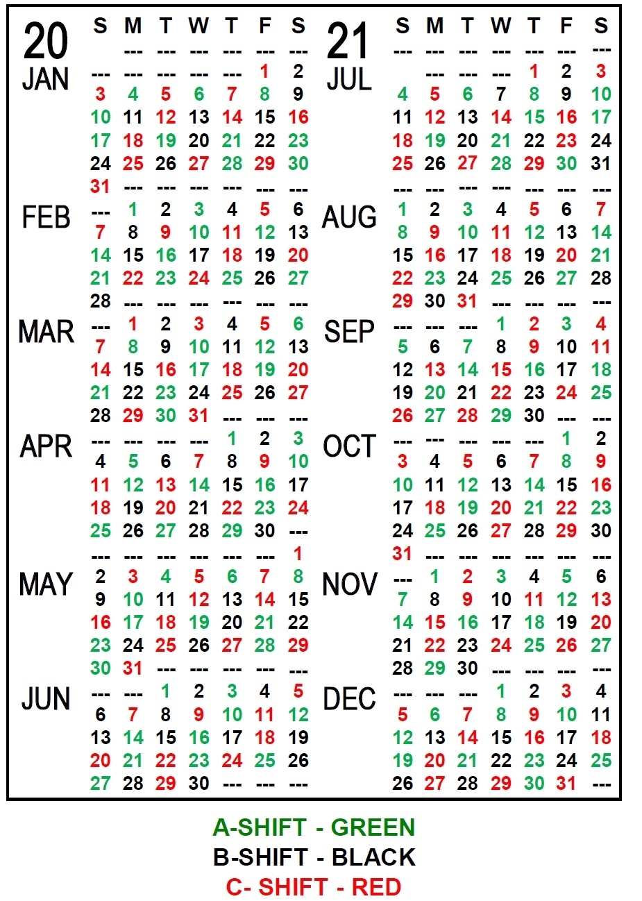 Pick A B C Shift Schedule Best Calendar Example