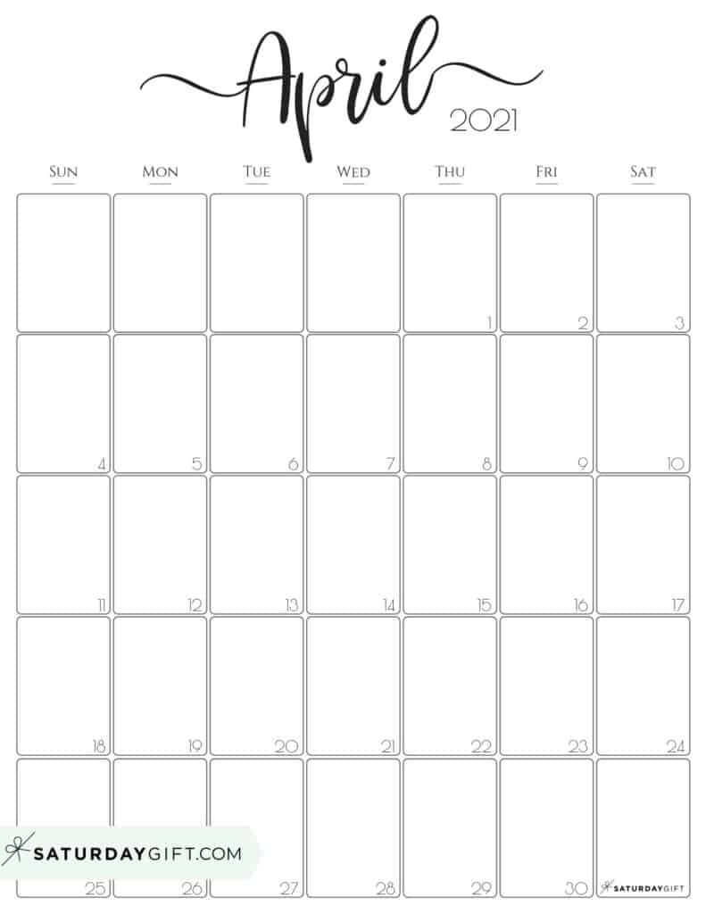 Pick April May Calendar 2021