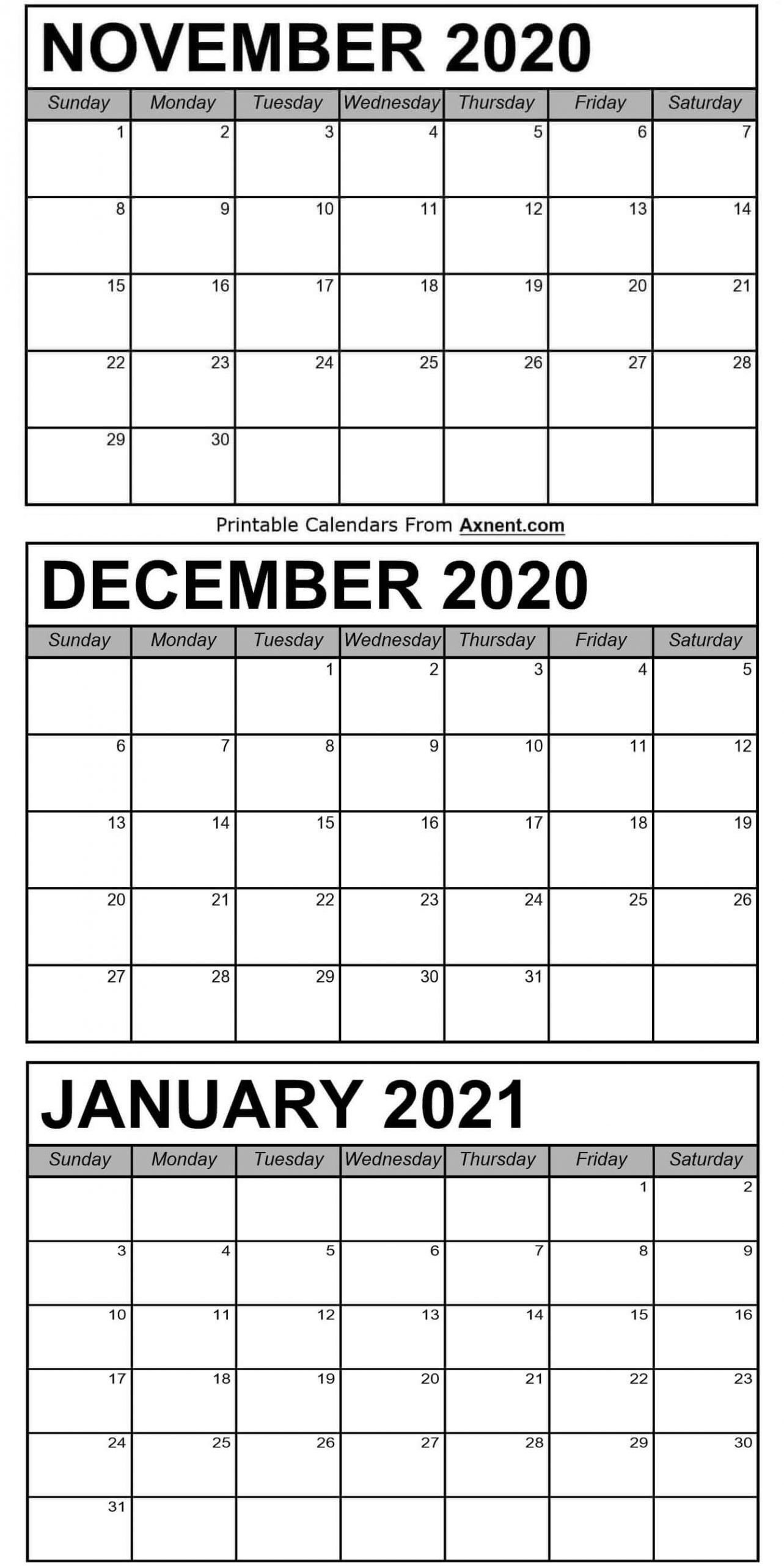 Pick Black And White Printable November 2021 Calendar To Type On