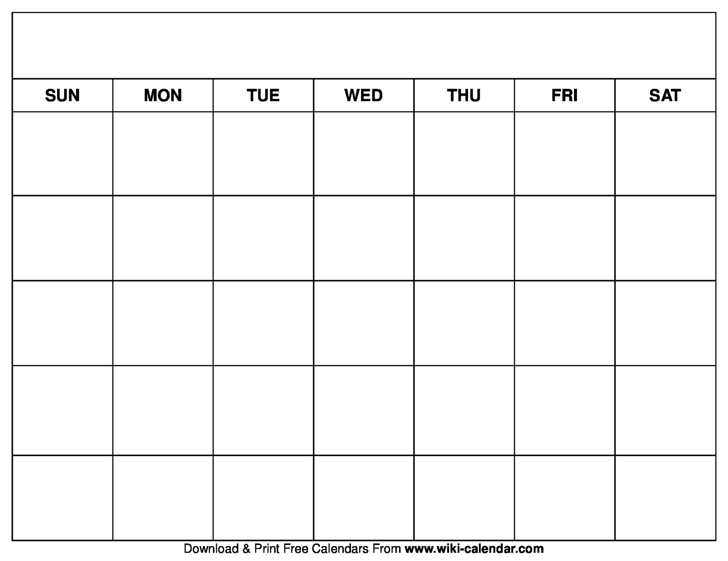 Pick Blank Calendar Template