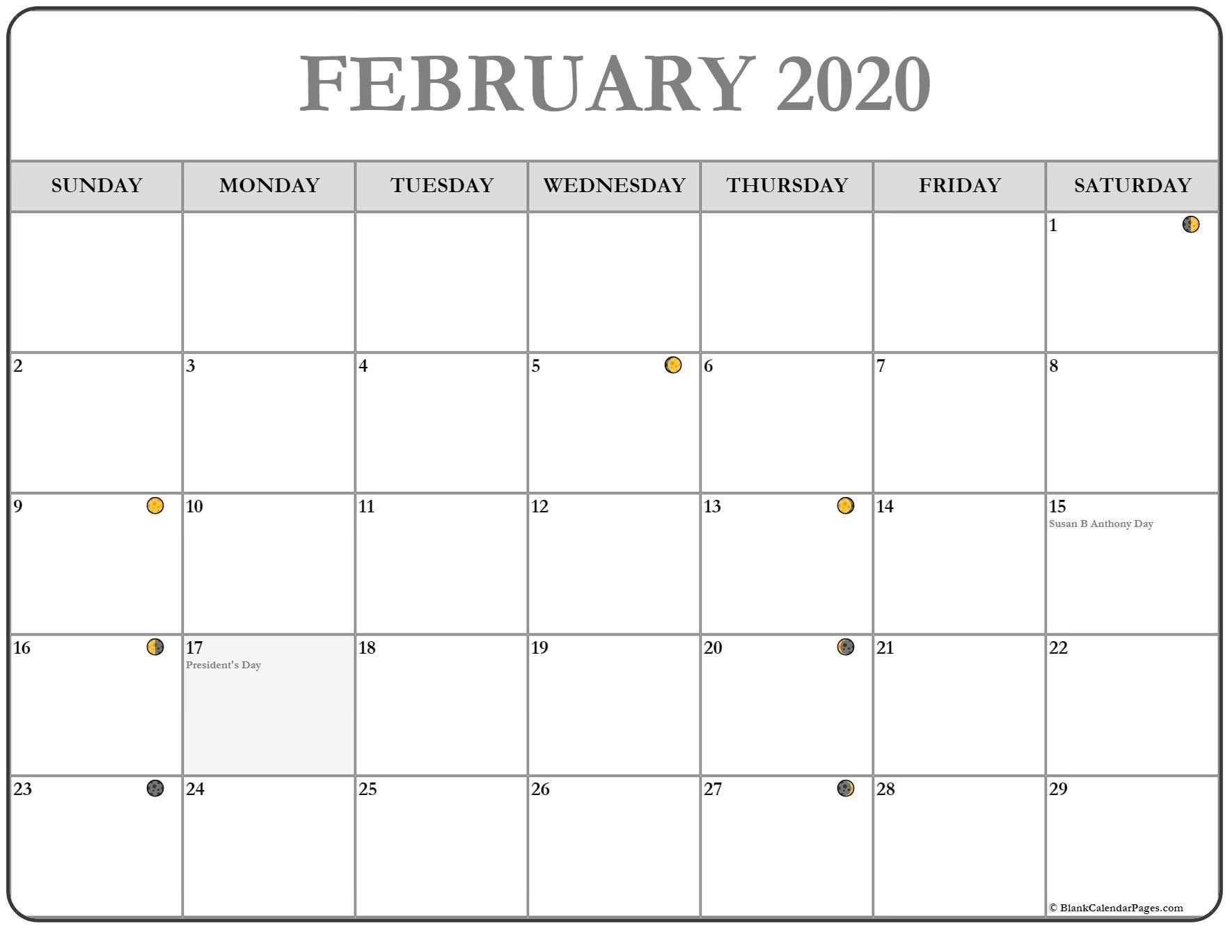 Pick Blank Moon Phase Calendar For Kids