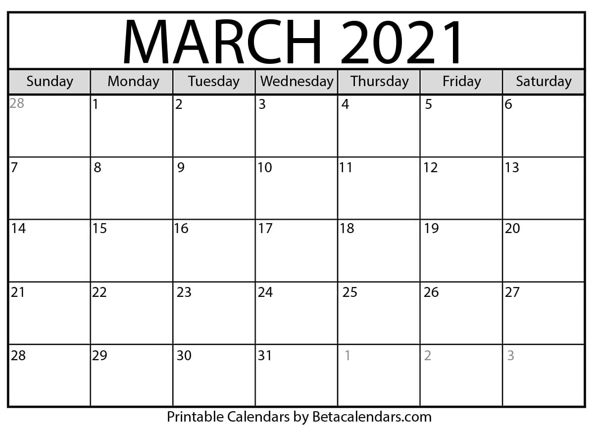 Pick Calendar April 2021 March 2021