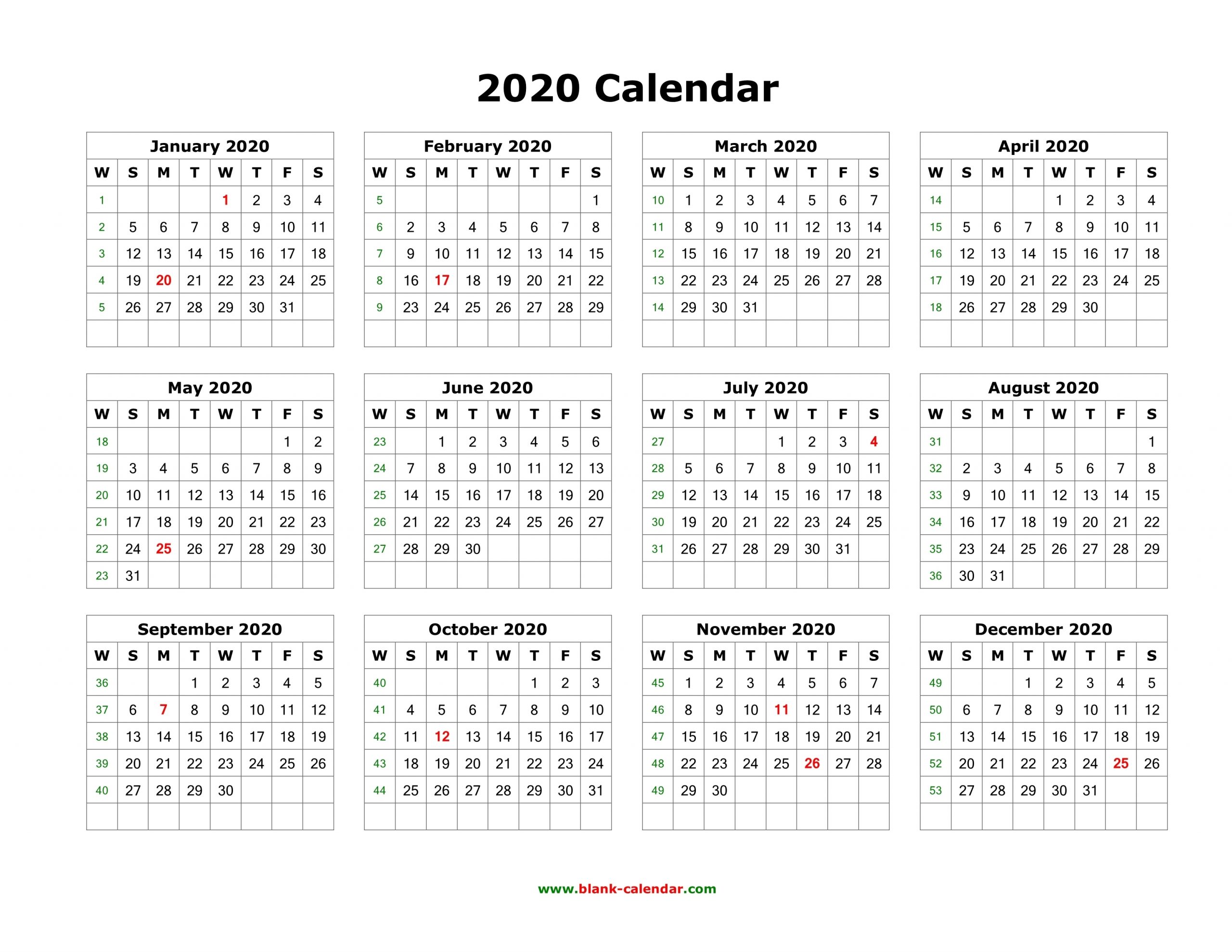 Pick Calendar For All 12 Months