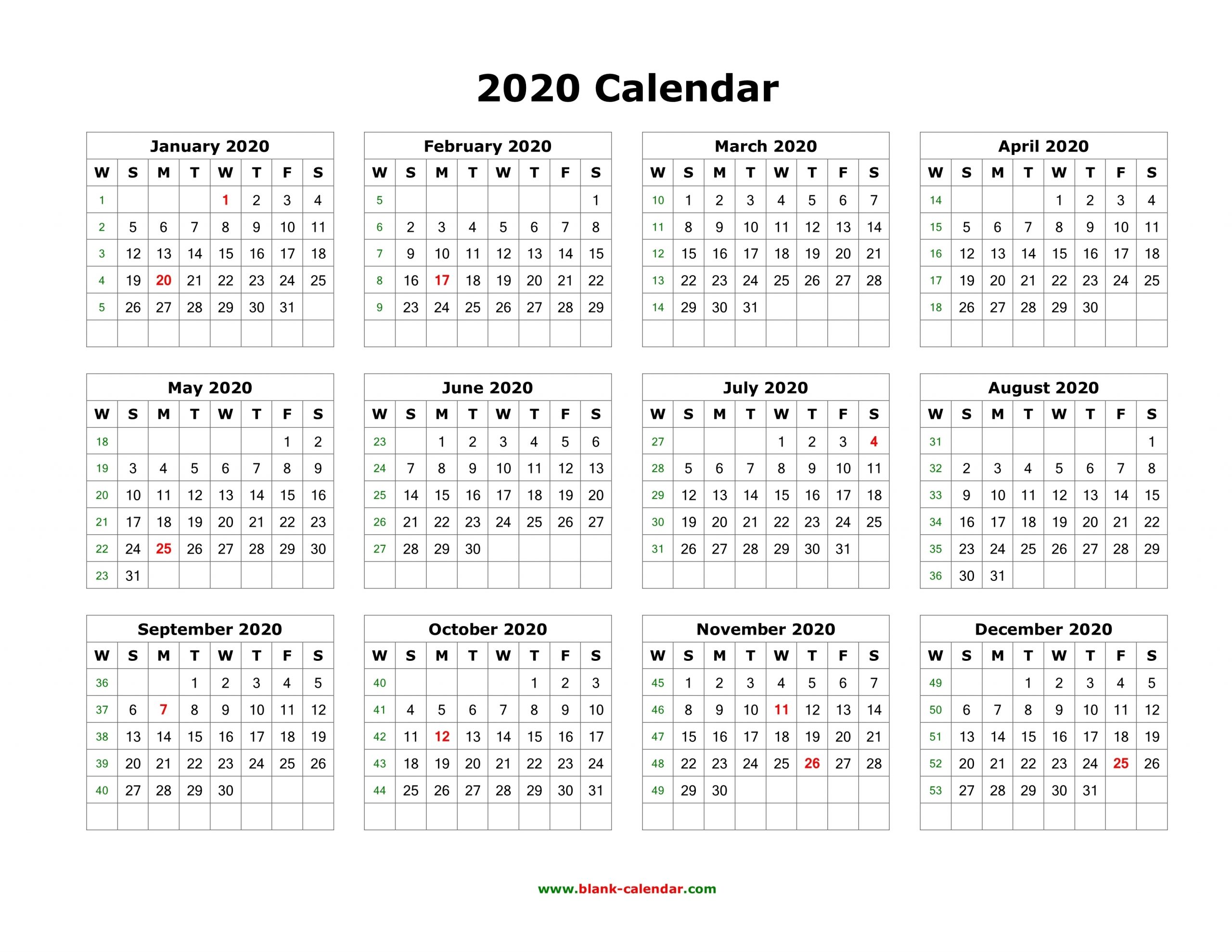 Calendar For All 12 Months Best Calendar Example