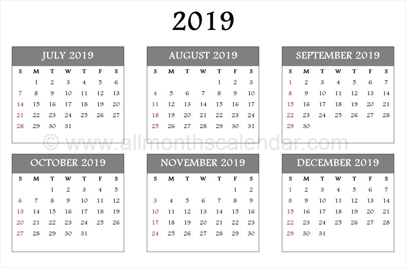 Pick Calendar For July August September October