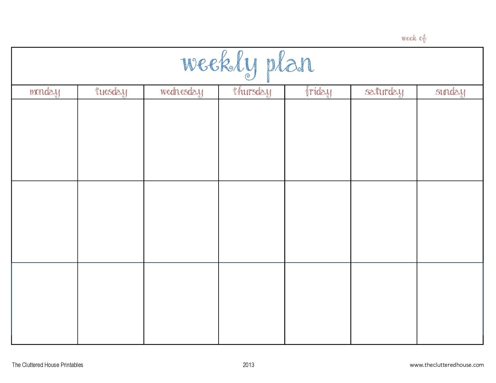 Pick Calendar Monday To Sunday