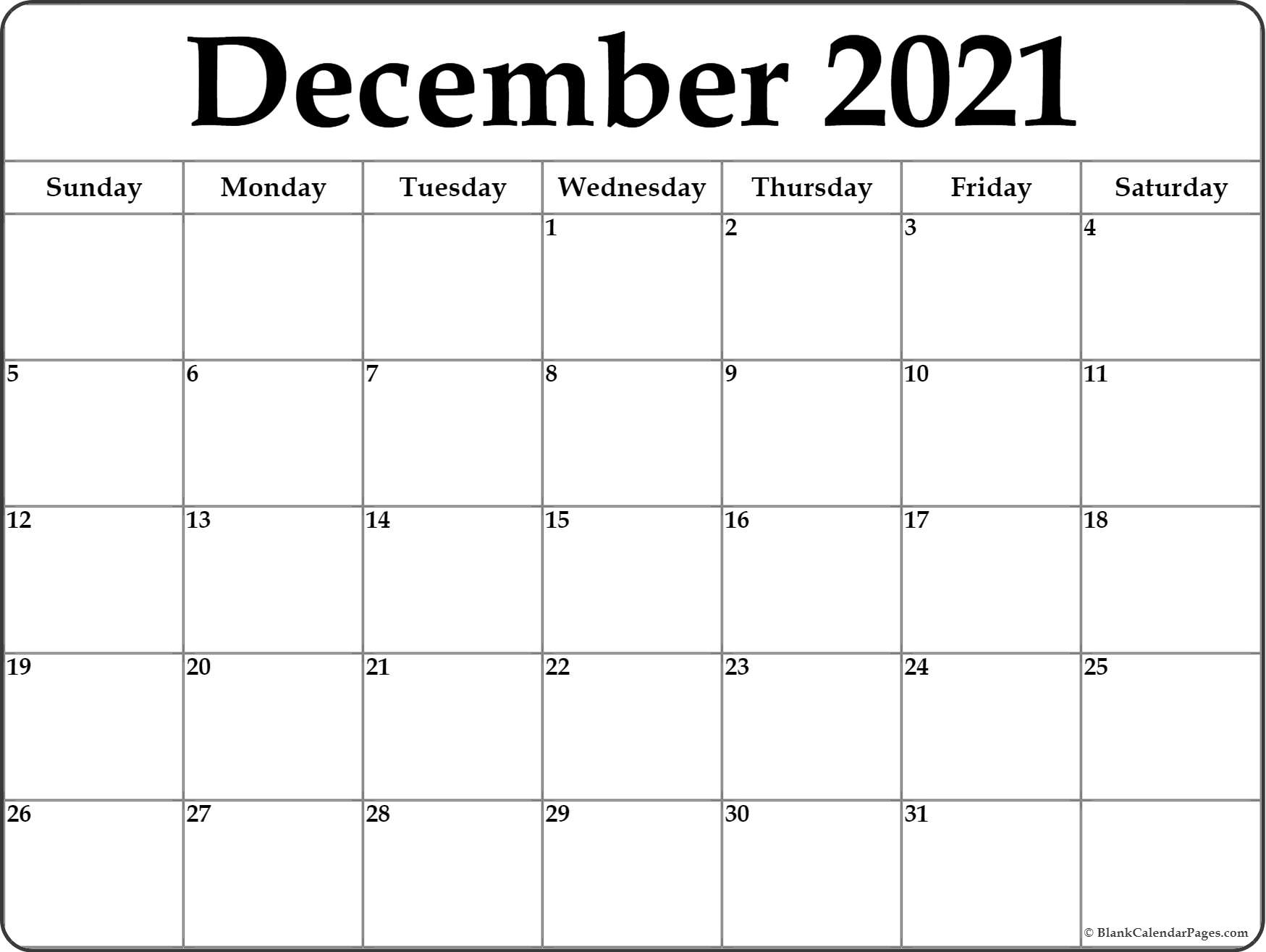 Pick Calendar October Thru December 2021
