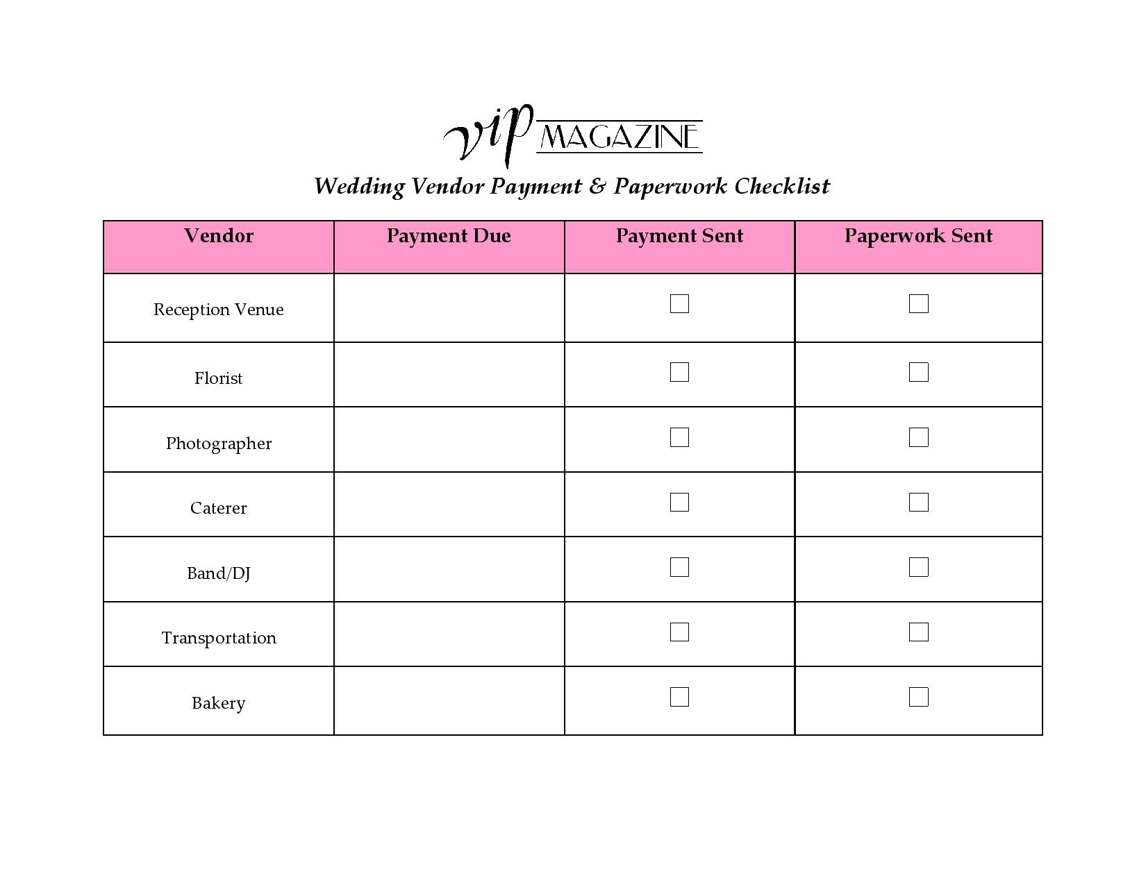 Pick Check List Of Bills Due