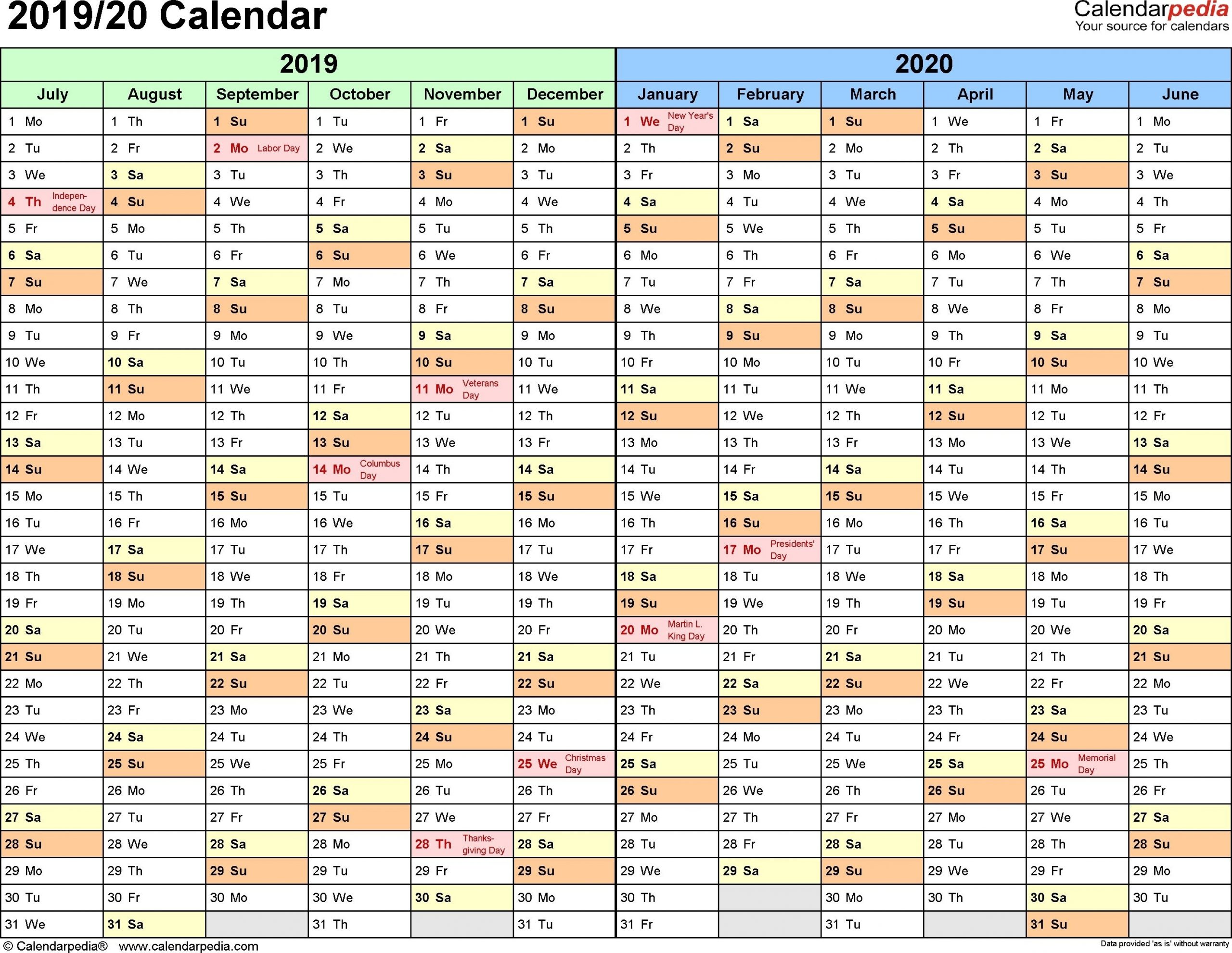 Pick Financial Week Calendar