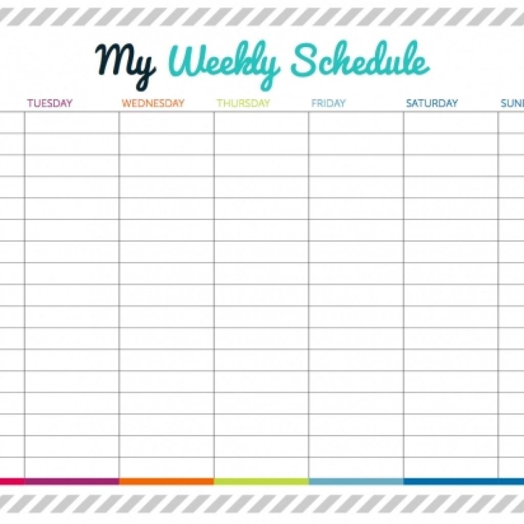 Pick Free Calendar Print Out Pages Daily With Time Slots On