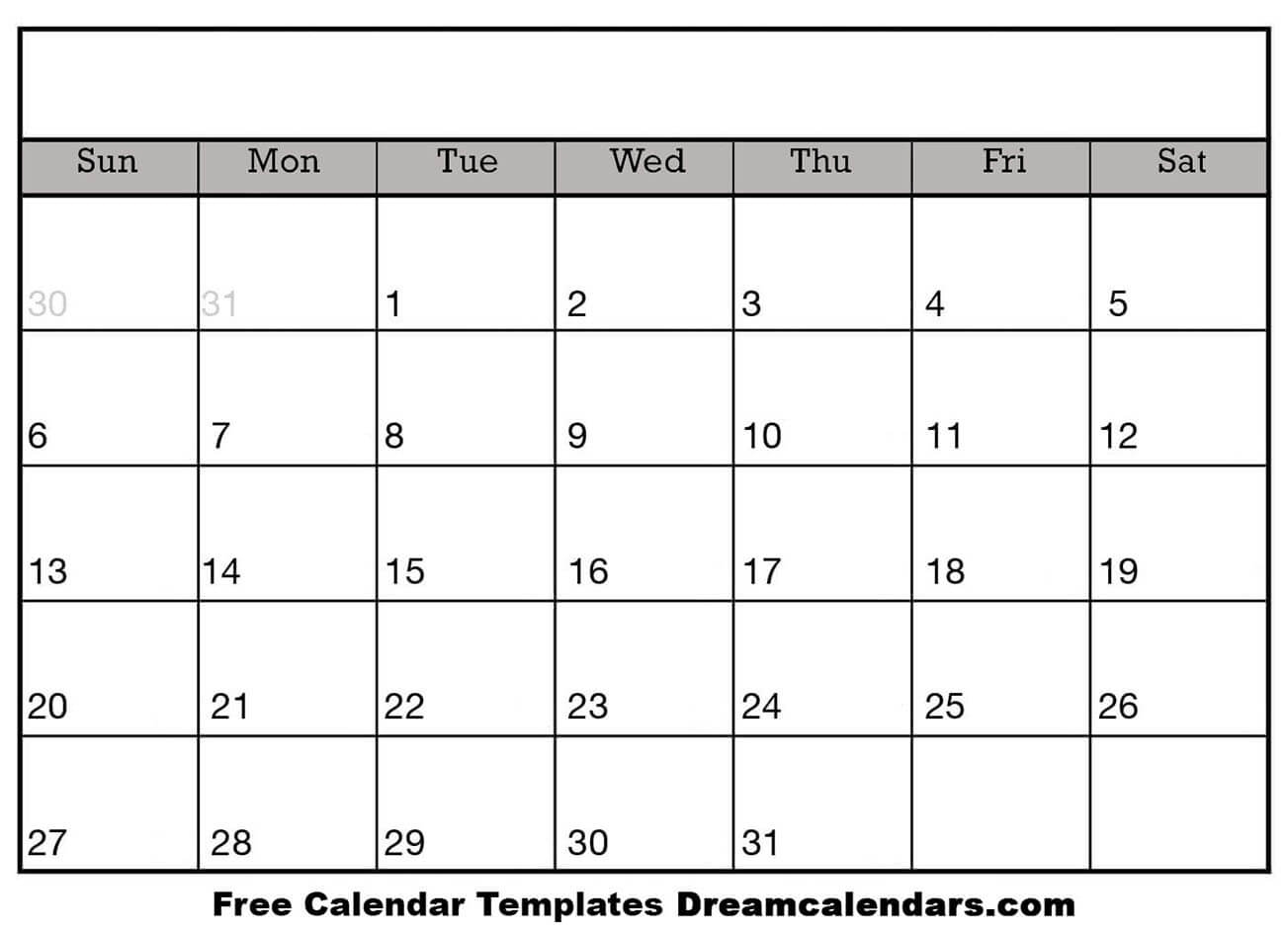 Free Calendar Templates Printable Best Calendar Example