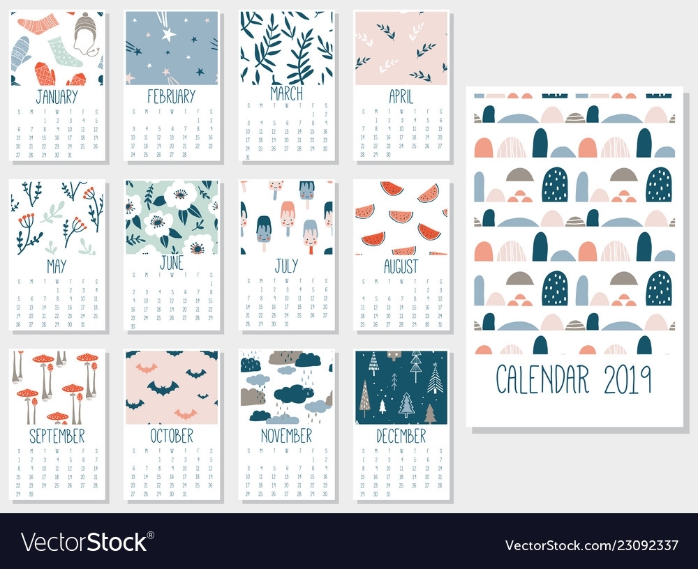 Pick Free Cute Monthly Calendar