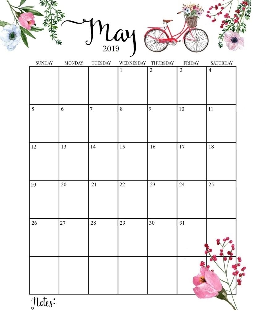 Pick Free Cute Monthly Calendar