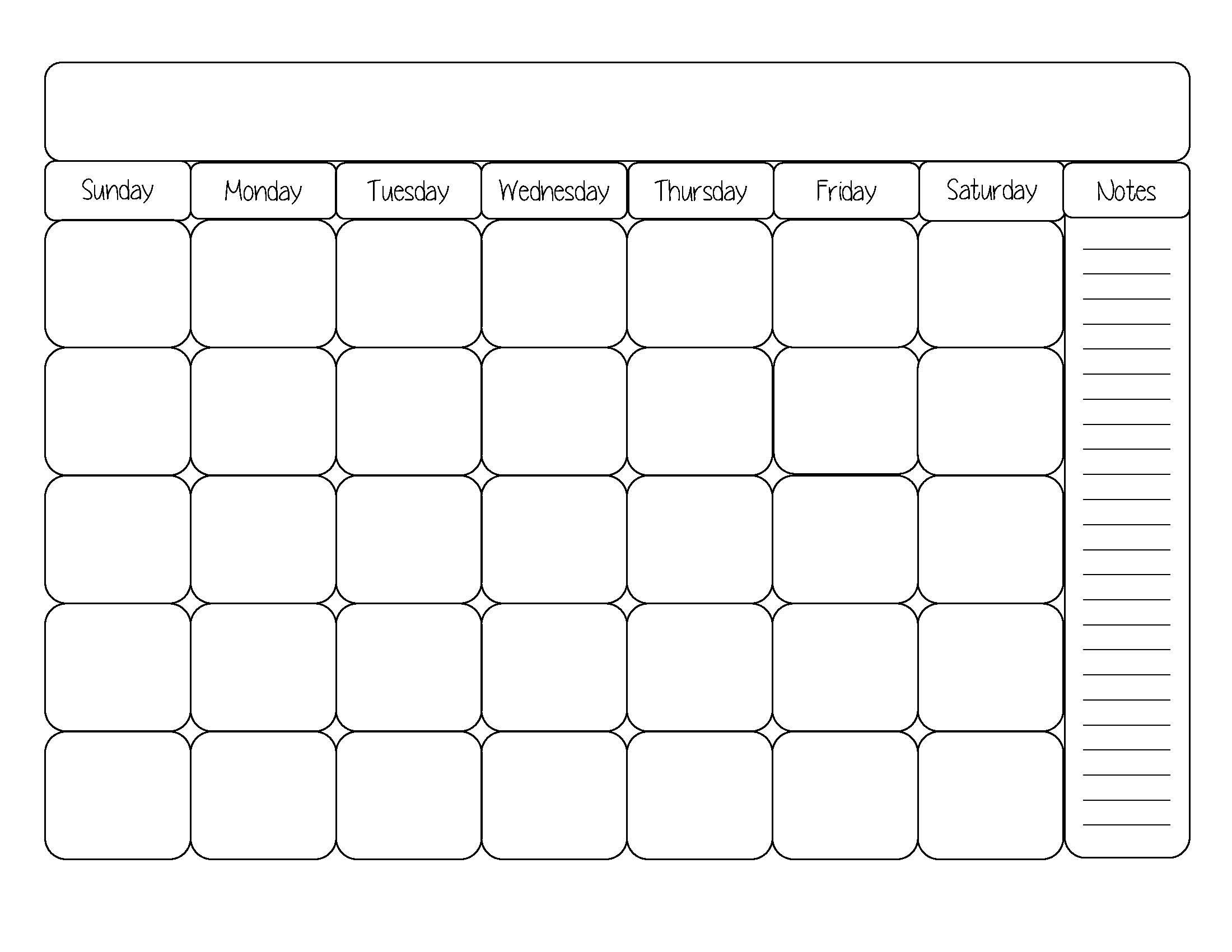Pick Free Editable Blank Calendar