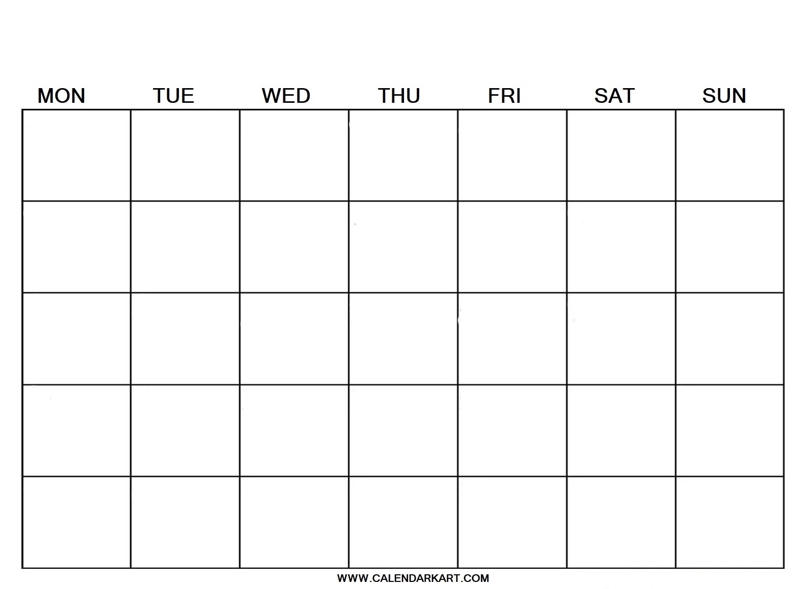 Pick Free Printable Blank Calendar Template