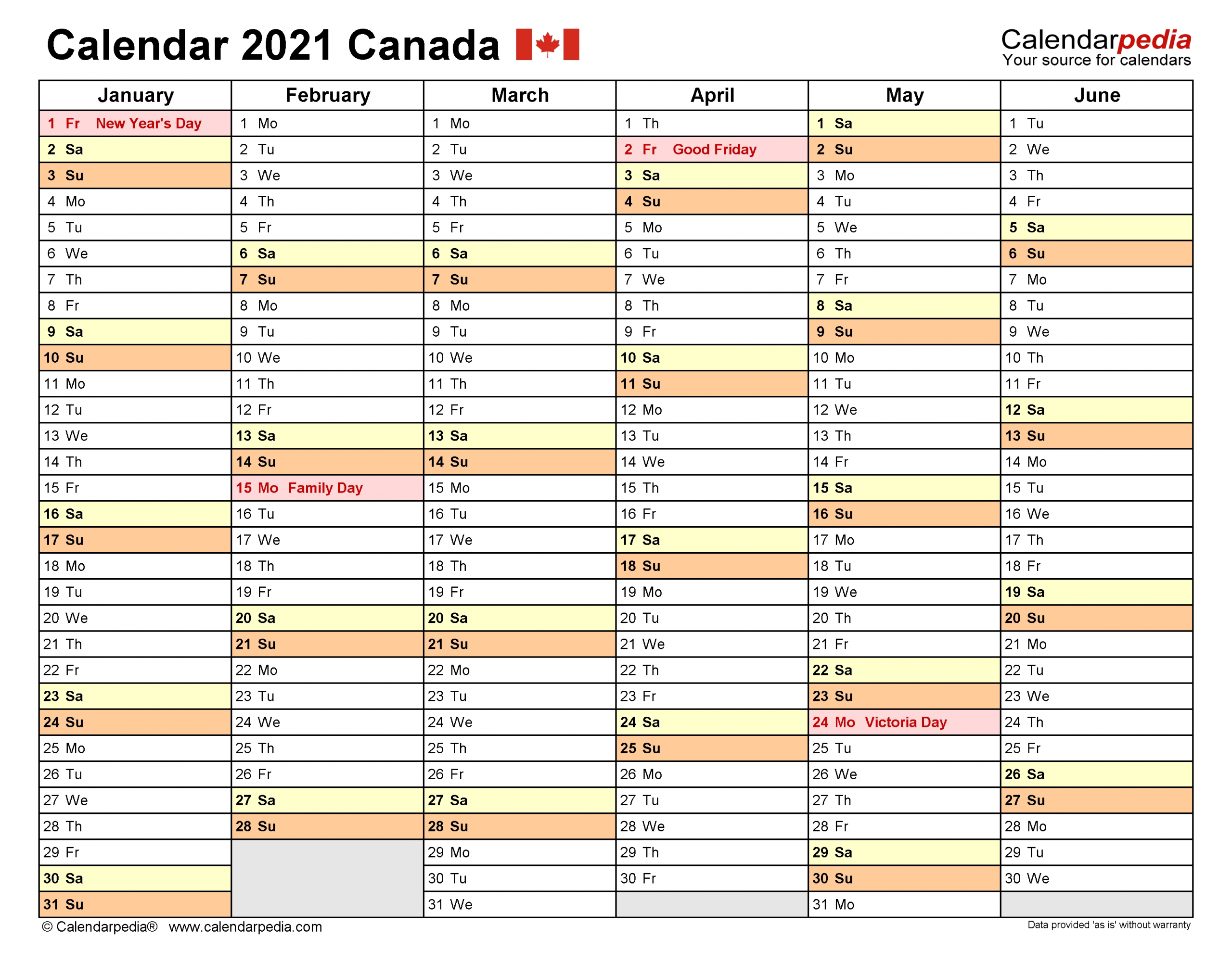 Pick Half Page 2021 Printable Calendar Free