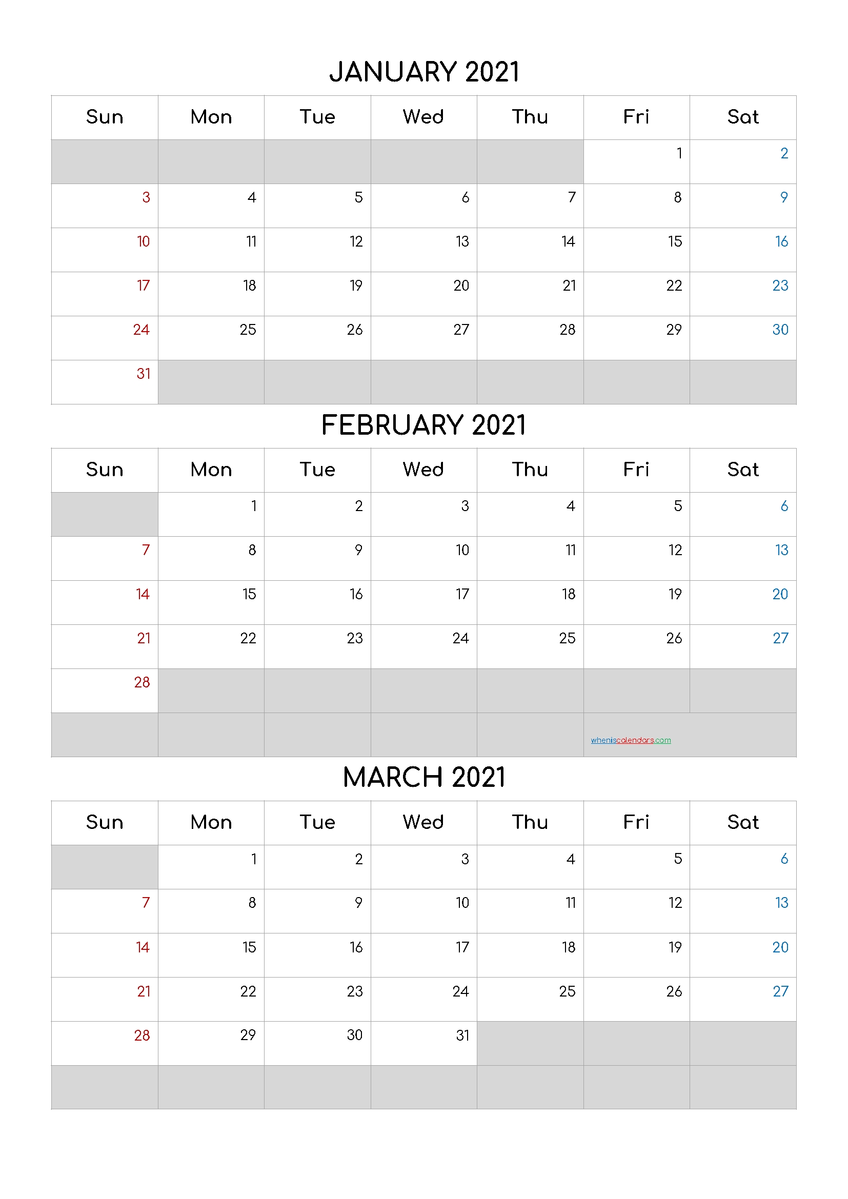 Pick Jan Feb Mar 2021 Calendar
