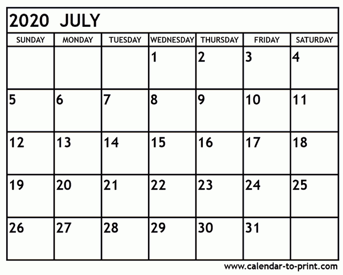 Pick July Calendar And August
