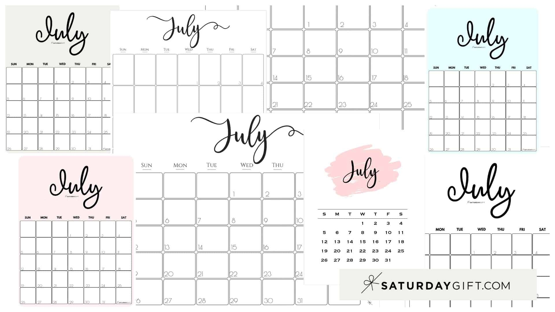 Pick July Calendar Free Screensavers 2021